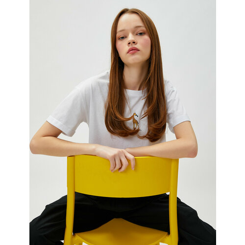 фото Футболка koton, размер s, бежевый