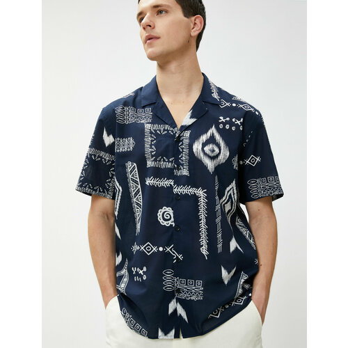 фото Рубашка koton, размер 48, черный, синий