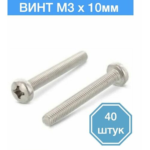 Винт M3 x 10 мм, 40 шт.