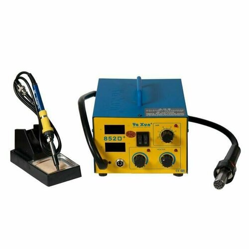 Паяльная станция Yaxun 852D фен паяльник 4 насадки 2 цифровых дисплея 850000₽