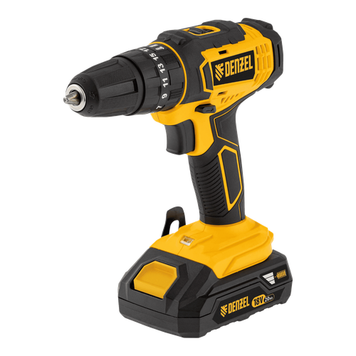 Дрель-шуруповерт аккумуляторная ударная CID-18-02BM Li-Ion 18 В 2 акк Denzel 774000₽