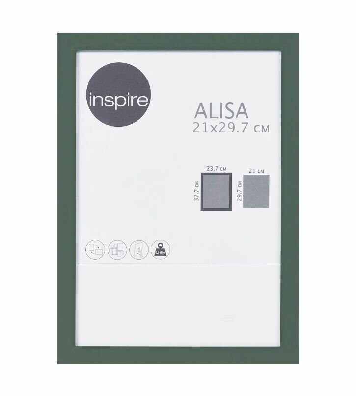фото Рамка Inspire Alisa 21x29.7 см цвет зеленый
