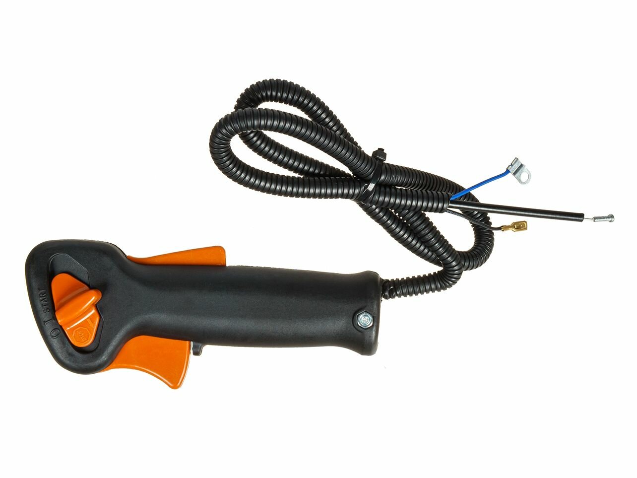 Ручка газа для бензокосы STIHL FS120 (в сборе с тросом и проводами) VEBEX