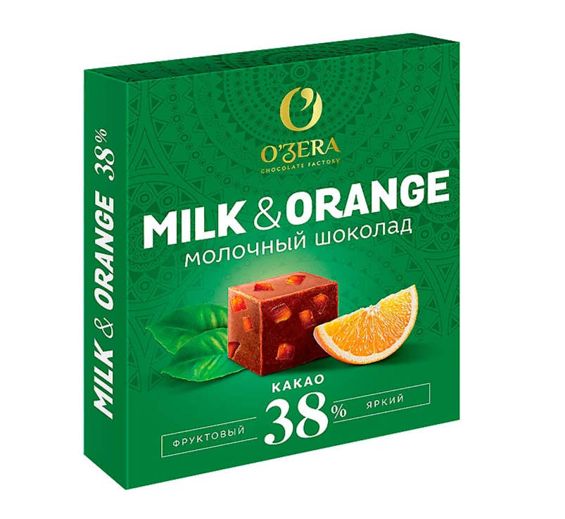 OZera, шоколад молочный Milk & Orange, 90 г, 3 упаковки