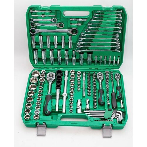 Набор инструментов для автомобиля в чемодане 151 предмет ключи и трещетки