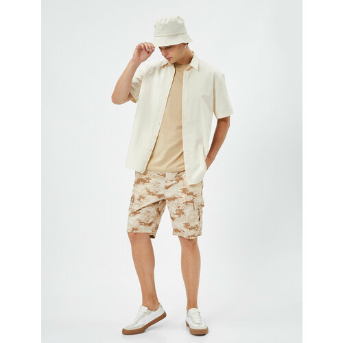 фото Шорты koton, размер 48, бежевый