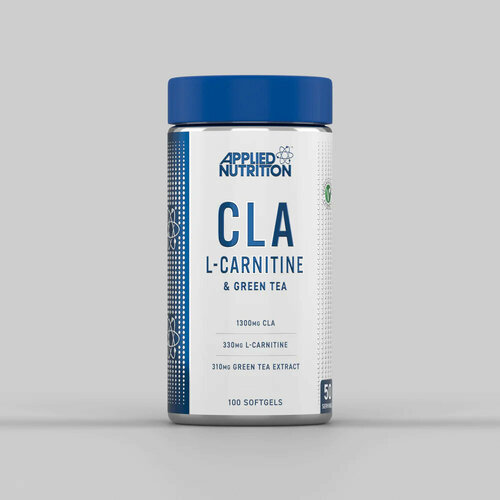 Л Карнитин + Линолевая кислота Applied Nutrition CLA+L-Carnitine+Green Tea 100 капсул набор жиросжигателей cla l carnitine конъюгированная линолевая кислота и л карнитин atech nutrition premium 2 упаковки по 60 капсул