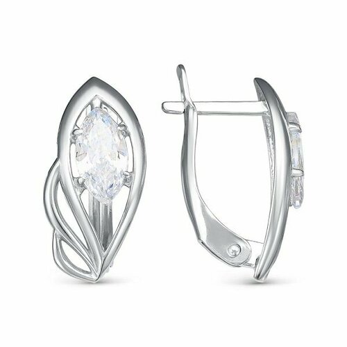 Серьги AV Jewelry, серебро, 925 проба, родирование, фианит, серебряный