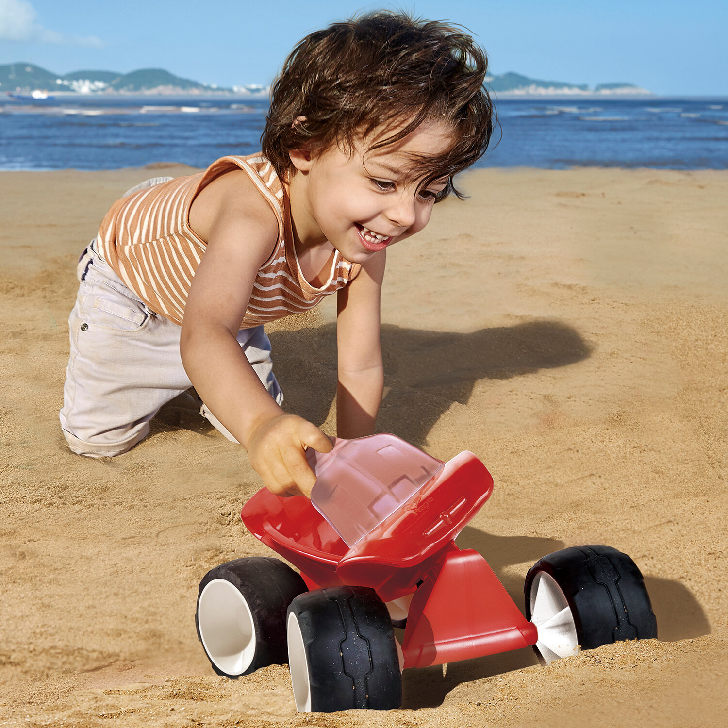 Машинка игрушка для песка Hape "Багги в Дюнах", красная E4086_HP