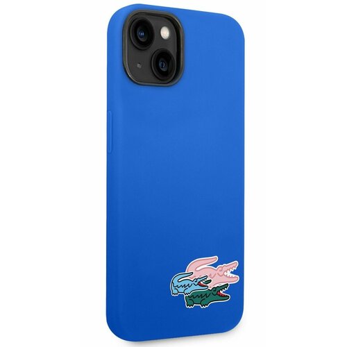 Накладка силиконовая Lacoste Liquid Silicone для iPhone 14 LCHCP14SSIOB синяя
