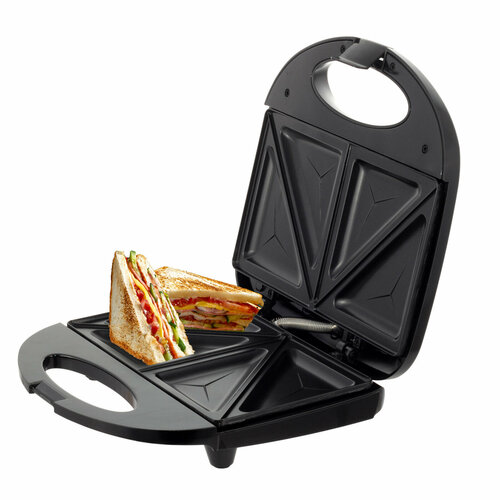 Сэндвичница электрическая 800 Вт Kamille KM 6716 с антипригарным покрытием черный 1600₽