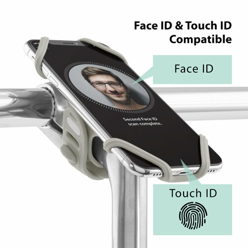 Держатель для смартфона 07-180024 силиконовый на вынос универ. 4.0'-6.7' BIKE TIE PRO 2 люминисцент. зеленый BONE