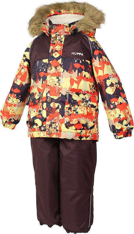 Комплект верхней одежды Huppa AIDAN, размер 104, коричневый, оранжевый