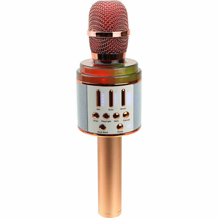 Микрофон караоке K068 Magic Karaoke c Bluetooth, rose gold — фото 6