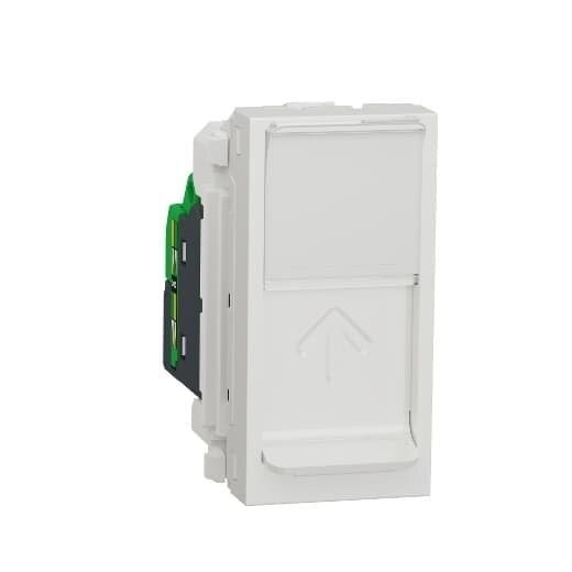 Unica New NU341418 Розетка компьютерная (RJ45, 1 модуль, cat.6, UTP, под рамку, скрытая установка, белая) Упаковка (10 шт.) Schneider Electric - фото №4
