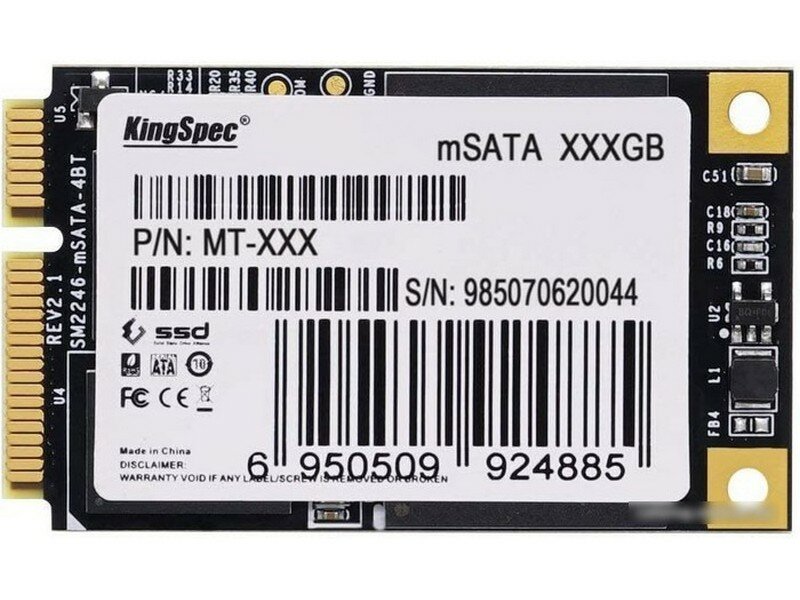 Твердотельный накопитель KingSpec 512 ГБ mSATA MT-512 — фото 12