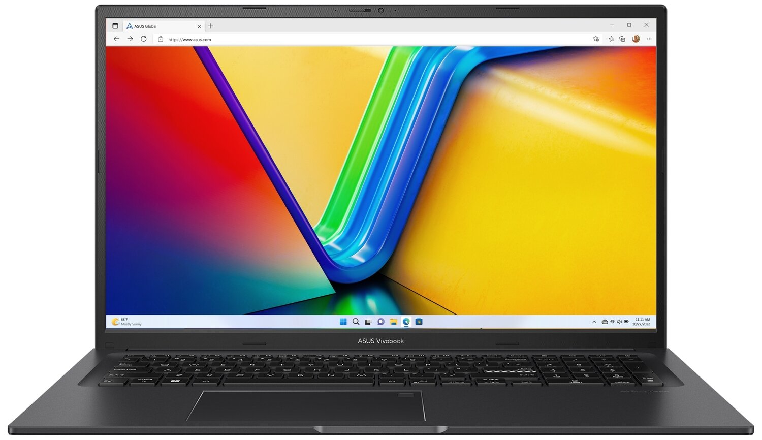 Ноутбук ASUS Vivobook 17X K3704VA-AU100W 17.3 (1920x1080) IPS/Intel Core i5-13500H/8ГБ DDR4/512ГБ SSD/Iris Xe Graphics/Win 11 Home черный (90NB1091-M0