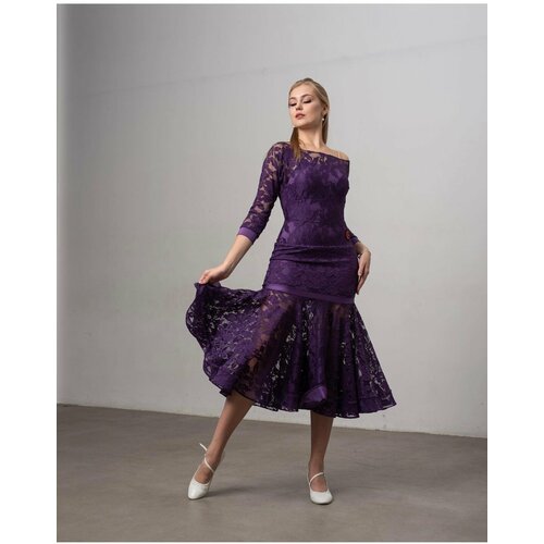 фото Платье размер 44, фиолетовый gk танцевальное ателье