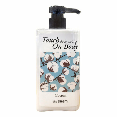 the saem лосьон для тела touch on body plum body lotion 300мл сливовый The SAEM Touch On Body Cotton Body Lotion (Лосьон для тела с экстрактом хлопка), 300 мл