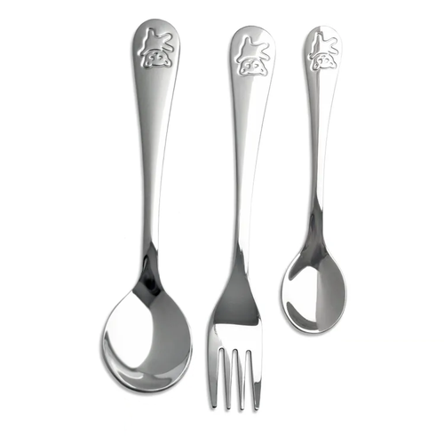 Набор детских столовых приборов VELERCART KIDS (6 столовых ложек, 6 вилок и 6 чайных ложек), 18 предметов