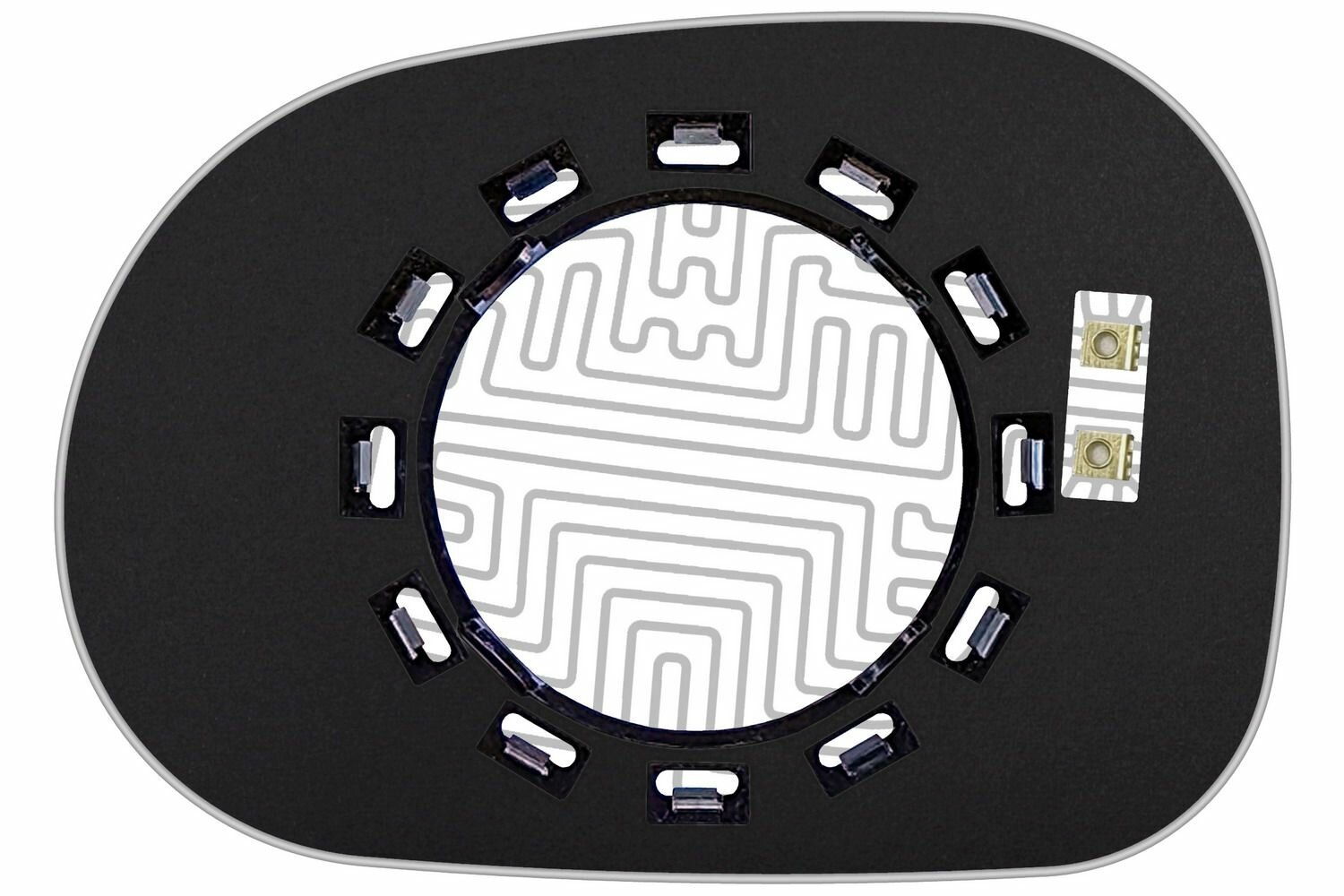 Элемент зеркала MERCEDES M W163 c 2001 по 2005 правый сферический c обогревом 63340109