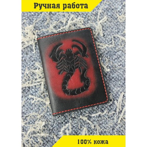 фото Обложка для паспорта pc202342, красный, черный нет бренда