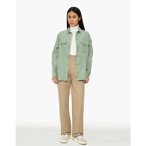 фото Брюки слаксы gloria jeans, размер 42/164, бежевый