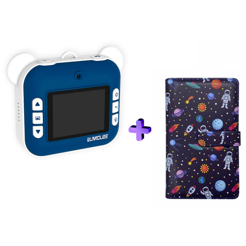 Комбо Фотоаппарат моментальной печати LUMICAM PRINTY DK04 blue Альбом для фотографий - Детский Космос 764000₽