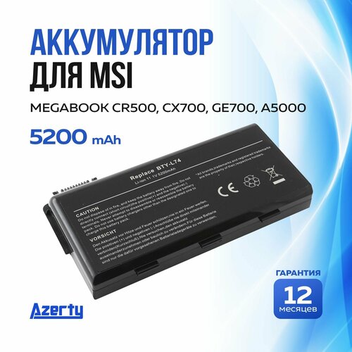 Аккумулятор BTY-L74 для MSI MegaBook CR500 / CX700 / GE700 / CR500X / A5000 кулер msi cx600 cr600 cr420 r400 [6010h05f pf1]