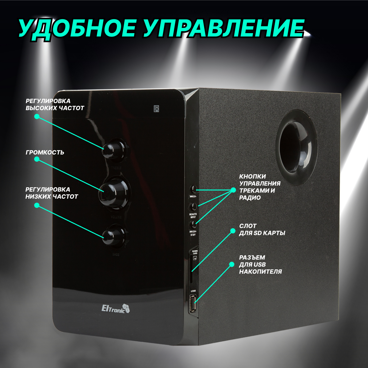 Акустическая система 2.1 ELTRONIC 20-91 (черная)