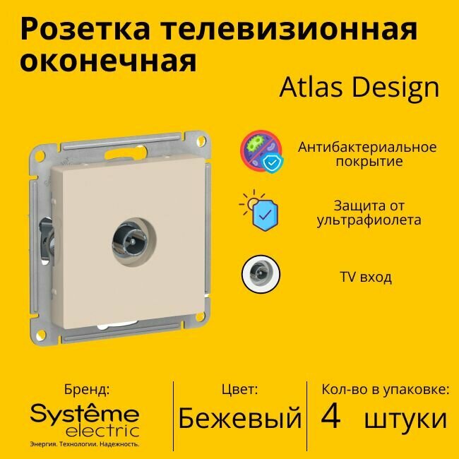    Systeme Electric Atlas Design 1,  ATN000291 - 4 .