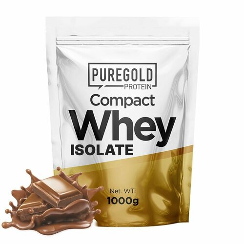 Pure Gold, Compact Whey Isolate 1000g (Молочный шоколад)