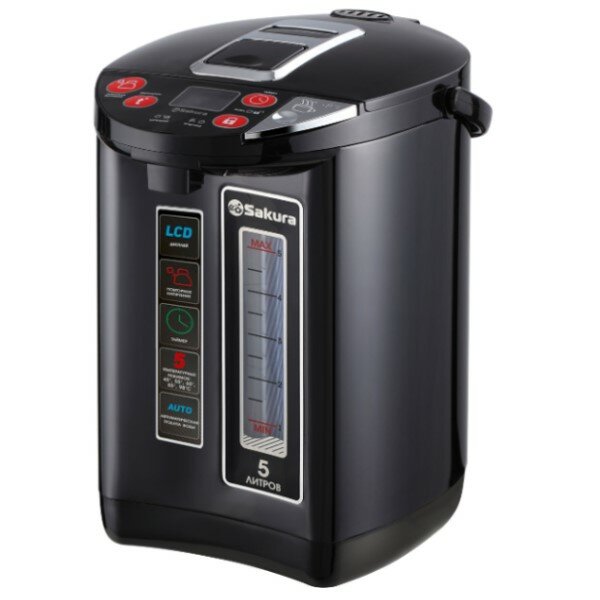 фото Термопот Sakura SA-1355BK 5л, LCD дисплей, таймер