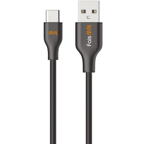 Кабель USB - Type-C FaisON FK-484 Transfer, 1.0м, 2.1A, цвет: чёрный