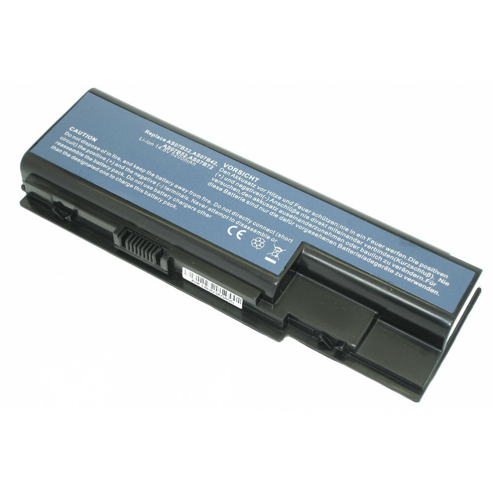Аккумулятор (Батарея) для ноутбука Acer Aspire 5520 5920 6920G 7520 14.8V 5200mAh REPLACEMENT черная