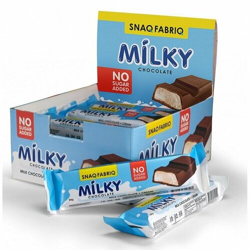 Bombbar Молочный шоколад с начинкой Milky Snaq Fabriq (30 шт по 55 гр) - Молочно-Ореховая Паста и Кешью