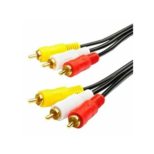 Кабель EXPLOYD EX-K-1401 3 RCA-3 RCA, 1 м, черный аксессуар belsis 3xrca 3xrca 1m black bw3081 f