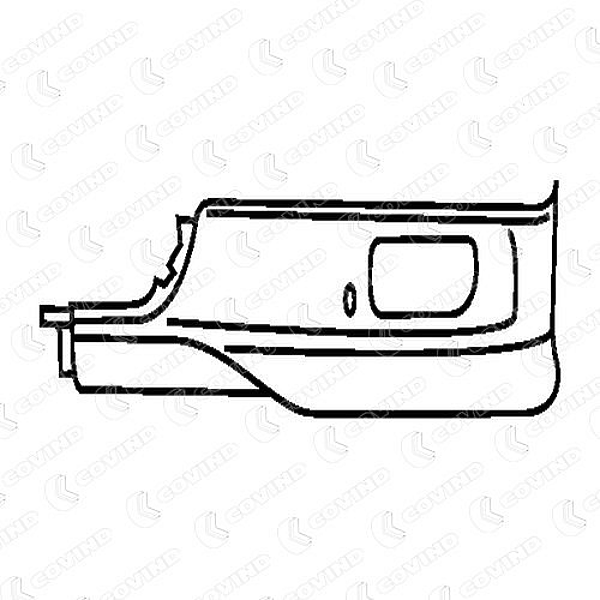 COVIND 940/87 (A9448850725) спойлер левая часть без отверстия под п / т фару \mb axor 2nd series / atego