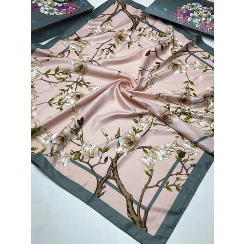 фото Платок ,90х90 см, пыльная роза nik market