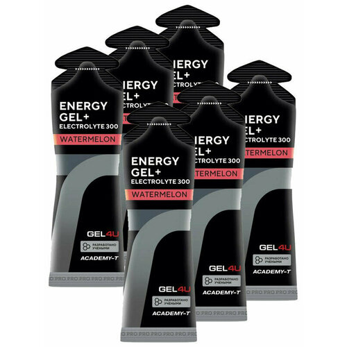 фото Gel4u, energy gel + electrolyte 300, 6х60мл (соленый арбуз)