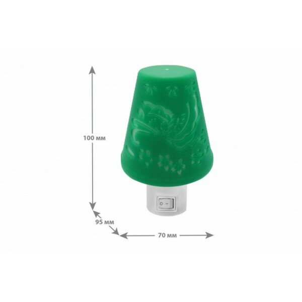 Ночник Camelion NL-194 LED 220В зеленый с выключателем - фото №6