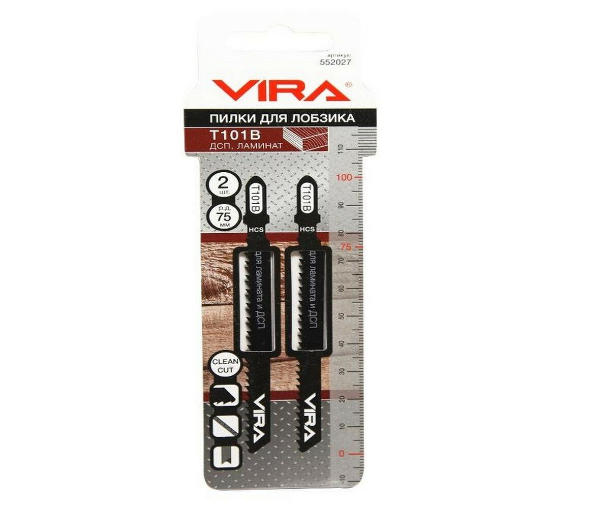 пилки для лобзика по дереву, пластику VIRA T101B 2шт - фото №17
