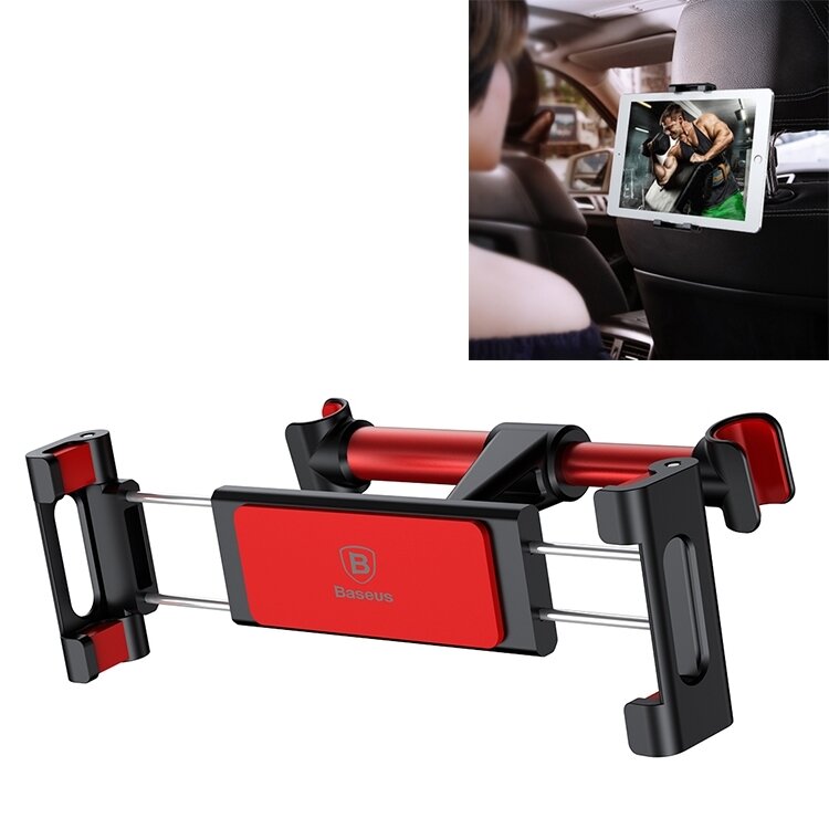 Держатель планшета на подголовник в автомобиль Baseus BackSeat Car Mount Holder, Красный+Черный