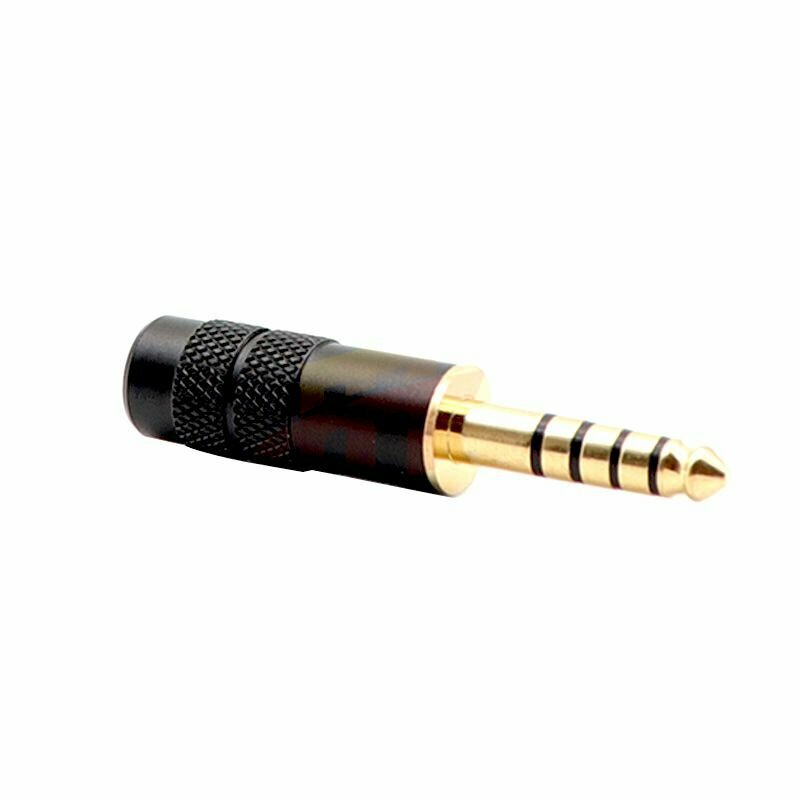 Балансный аудио штекер, коннектор разъем Jack 4.4мм, 5 pin (Черный)