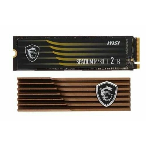 Твердотельный накопитель SSD MSI PCIE 4.0 NVME M.2 2TB SPATIUM M480 PRO 2TB HS ssd накопитель msi spatium m460 pcie 4 0 nvme m 2 2tb hs