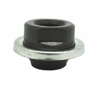 Гайка оси конусная для втулки велосипеда TI-627C(2325) Cr-Mo под резьбу 3/8", черная