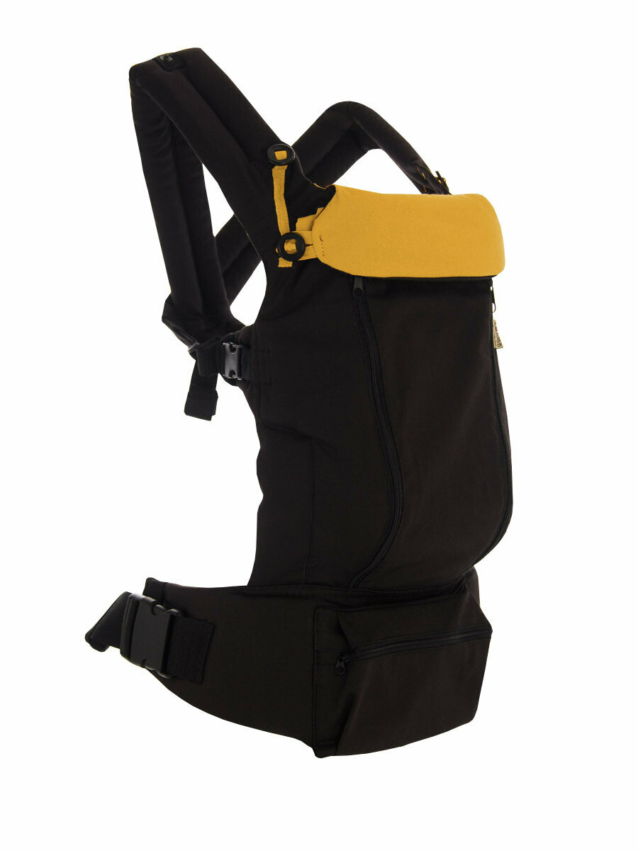 Амама Эрго-рюкзак проветриваемый м-кручер, хлопок, эластан, цвет: мокко, горчичный