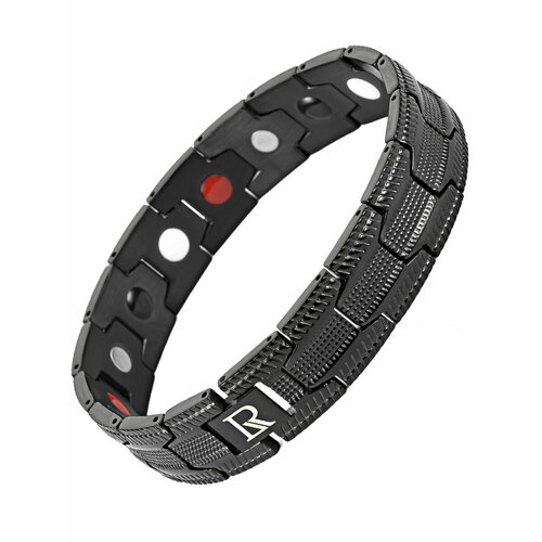 Браслет-цепочка Luxorium Порту, турмалин, 1 шт., размер 21 см., размер L, диаметр 7 см., черный