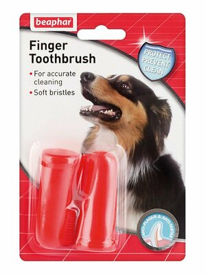 Зубная щетка на палец для собак