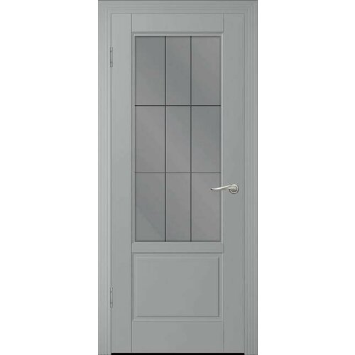 Межкомнатная дверь (дверное полотно) WanMark Скай-2 / ПО серая эмаль 70х200